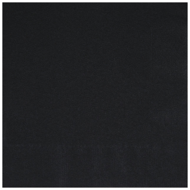 Zwarte Servetten 2 Laags 25cm 20st