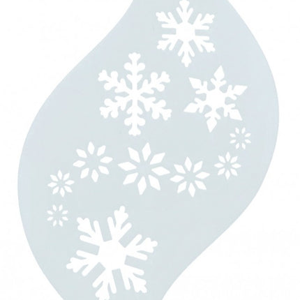 Hvid sminkeskabelon Snefnug