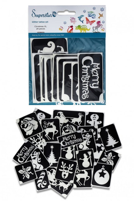 Juletatoveringsskabelon 24 stk