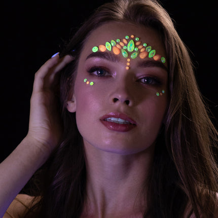 Moon Glow Selvlysende ansigtssmykker Pink Flamingo