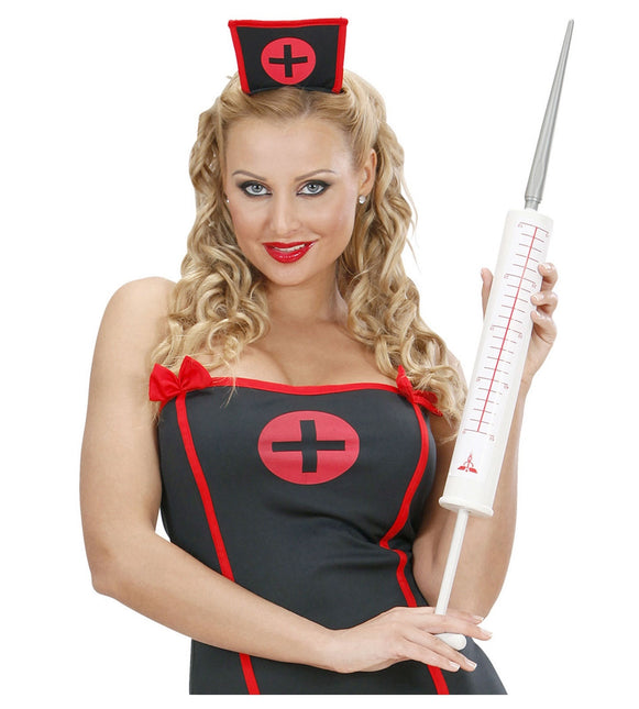 Hvid falsk sprøjte 55 cm