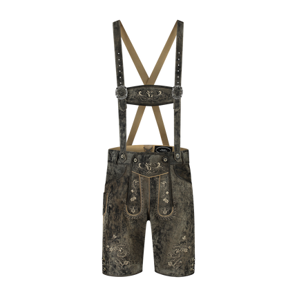 Leatherhose Grey Men's Short Vintage