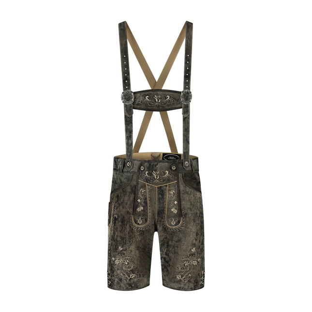 Leatherhose Grey Men's Short Vintage