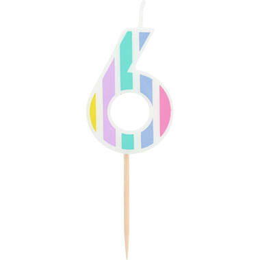 Stearinlys Pastel Figur 6 Flerfarvet