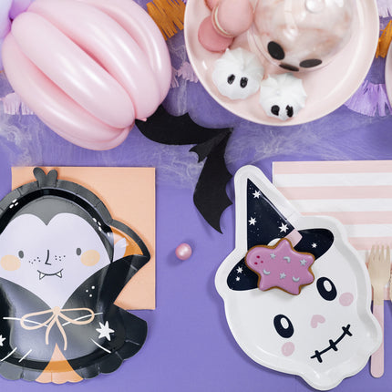 Halloween-tallerkener Dødningehoved 27cm 6stk