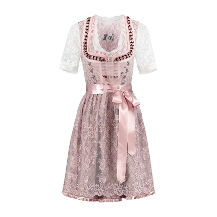 Pink Dirndl-kjole Oktoberfest Kvinder 2 Dele