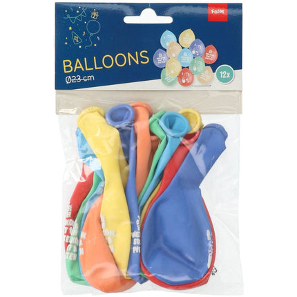 Farvede Sinterklaas-balloner 23 cm 12 stk