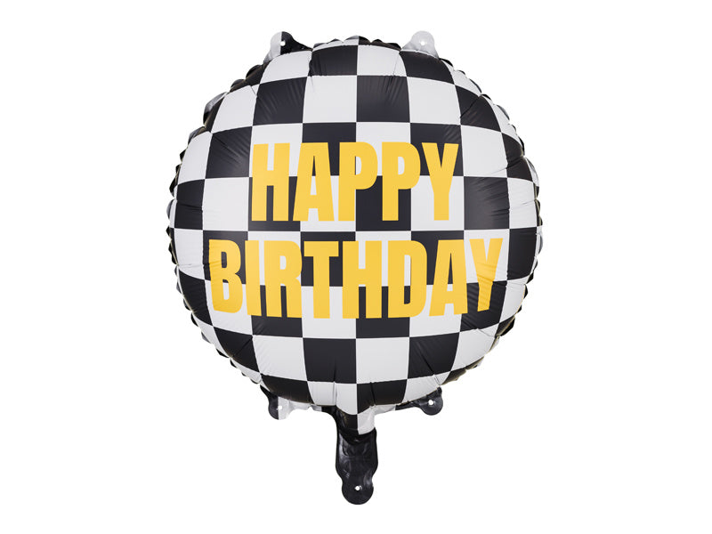 Happy Birthday Helium Balloon Race Flag Empty 35cm