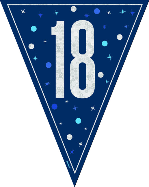 18 år Guirlande blå 2,5 m