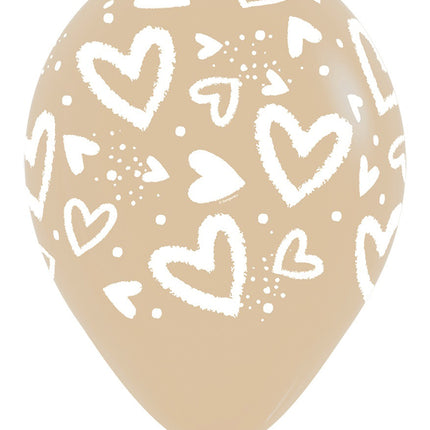 Balloner Bright Hearts Mix 30cm 25stk