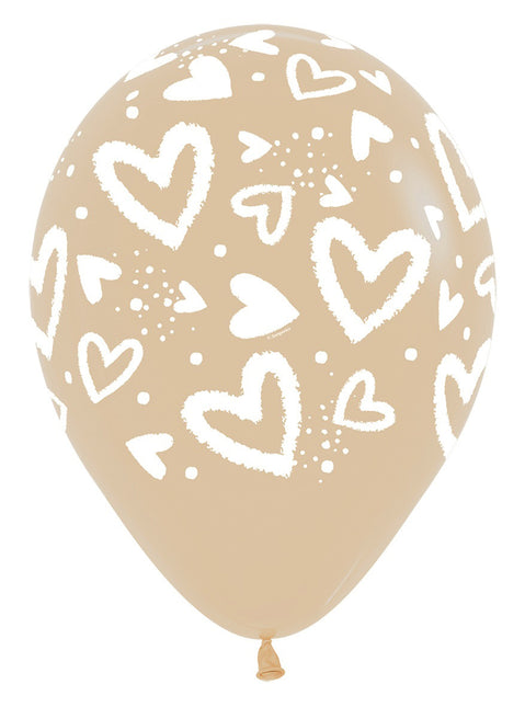 Balloner Bright Hearts Mix 30cm 25stk