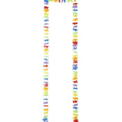 Farvet Hawaii-krans 3m