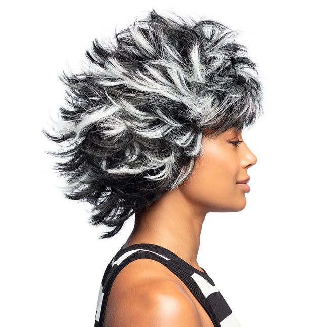 Sort og hvid paryk Wild