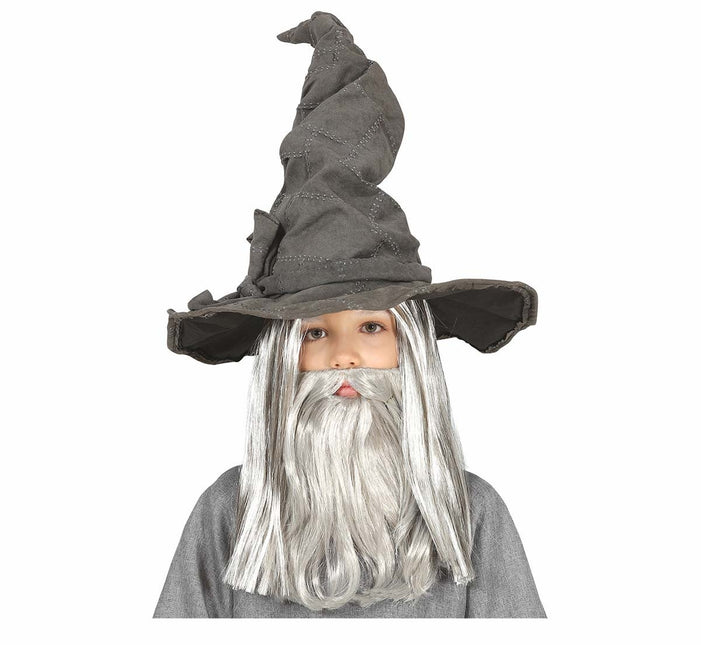 Troldmandsbarn med grå hat