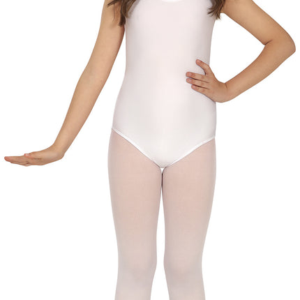 Hvid pigetrøje uden ærmer