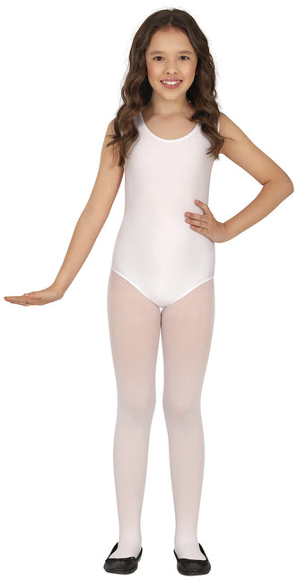 Hvid pigetrøje uden ærmer