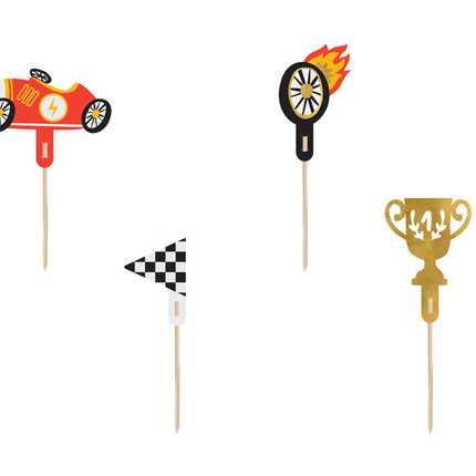 Race Cupcake Toppers 4 stk