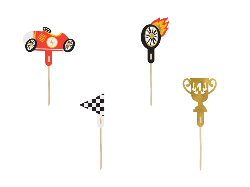 Race Cupcake Toppers 4 stk