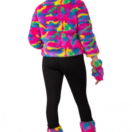 Pelsfrakke Camouflage Regnbue