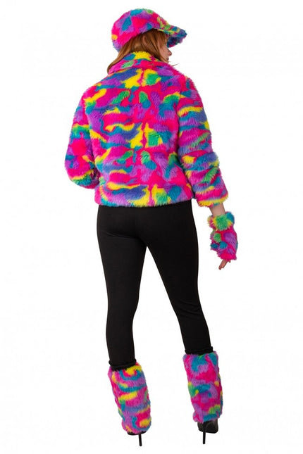 Pelsfrakke Camouflage Regnbue