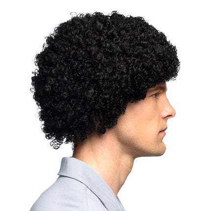 Krøller i sort paryk