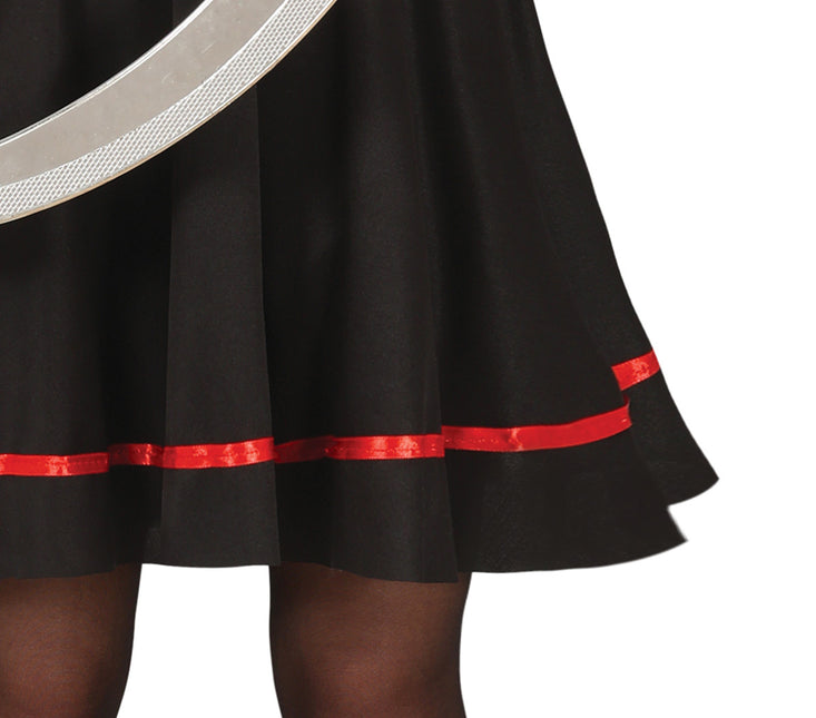 Piratkostume sort rød pige