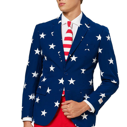 USA Stars Stripes Suit Men <tc>OppoSuits</tc>