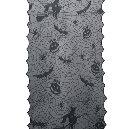 Sort Halloween-dørforhæng Lace 1,94 m