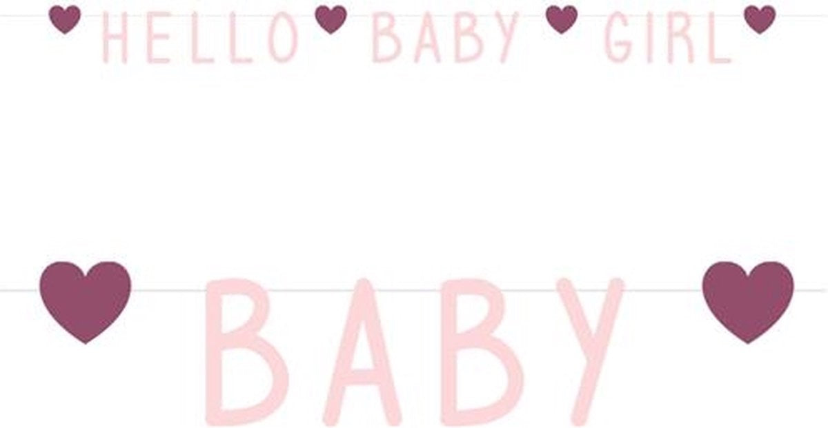 Bogstavkæde fødsel pige 1,4 m