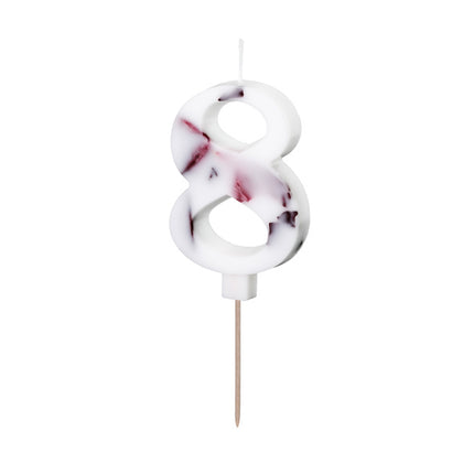 8 års kronblade til stearinlys 8 cm