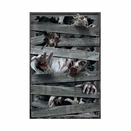 Halloween-vinduesdekoration Zombier