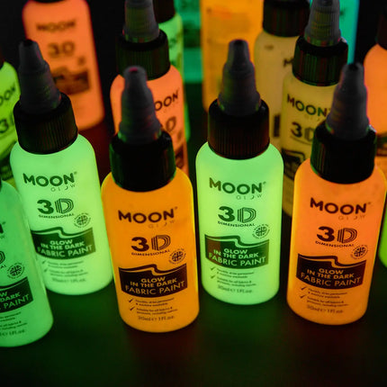 Moon Glow Glow Glow in the Dark Fabric Paint Invisible 30ml