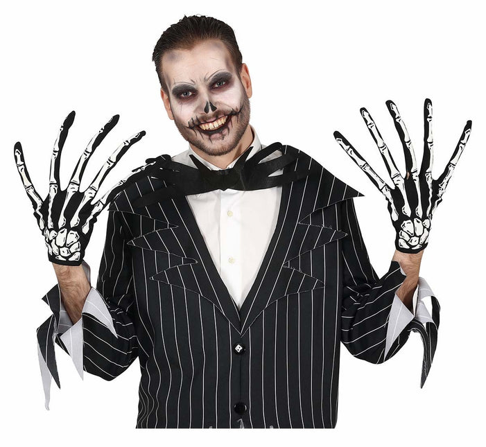 Halloween-handsker Skeletfingre