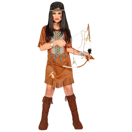 Indisk kjole brun pige 2 dele