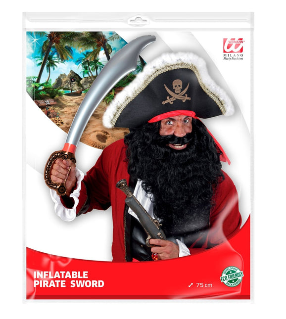 Oppusteligt piratsværd 75 cm