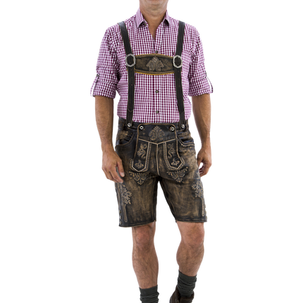 Lederhose Brown Men's Short Antique