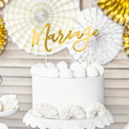 Topper til bryllupskage Mariage 22,5 cm