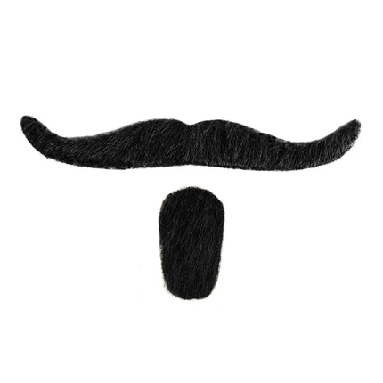 Sort falsk overskæg og fipskæg