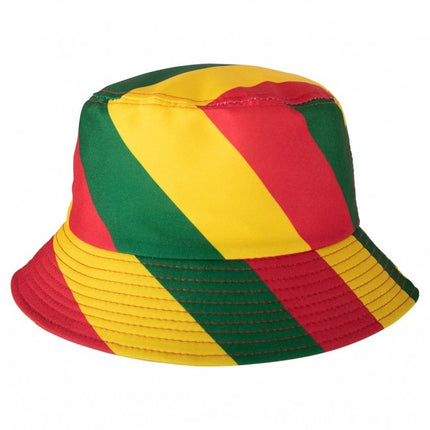 Fiskerhat rød/gul/grøn