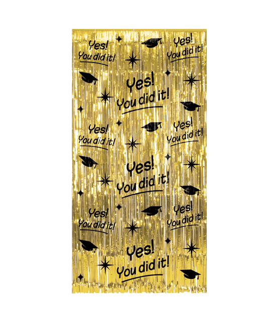 Passed Door Curtain Guld Sort