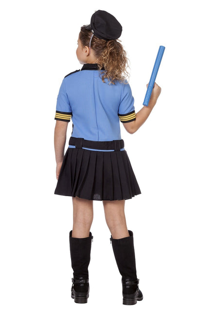 Politidragt blå pige