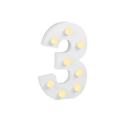 3 lysfigurer 16,5 cm