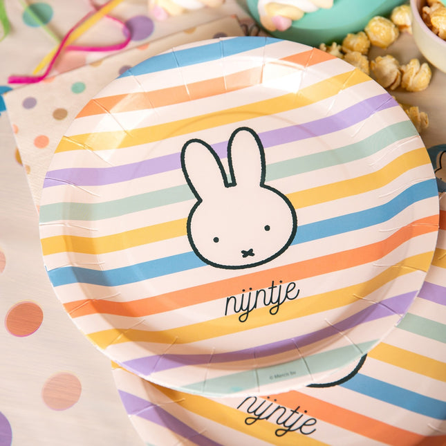 Miffy farvede tallerkener 23 cm 8 stk
