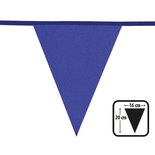 Blå guirlande med glitter 6 m