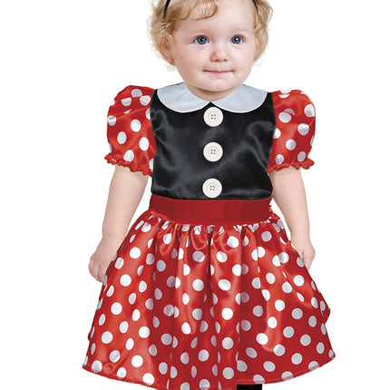 Minnie Mouse Kostume Rød Hvid Baby