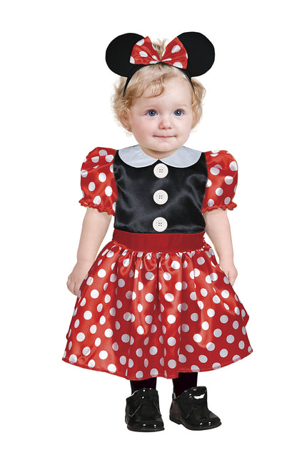 Minnie Mouse Kostume Rød Hvid Baby