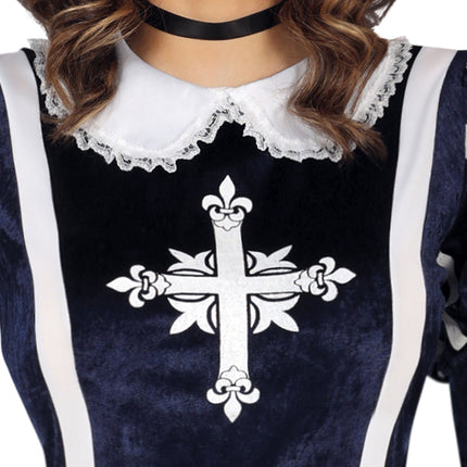 Musketer-kostume blå til damer