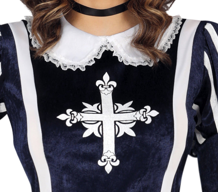 Musketer-kostume blå til damer