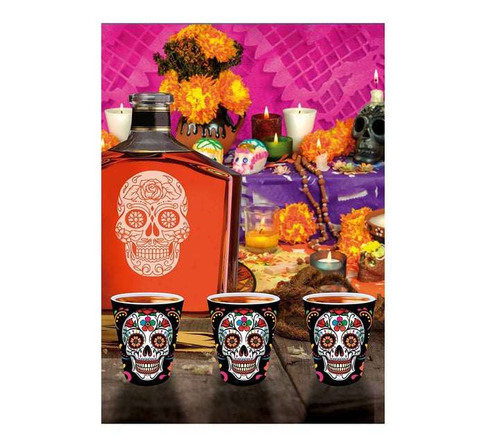 Dia De Los Muertos Shotglazen 5cm 3st