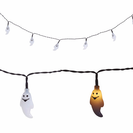 Halloween-lyskrans LED-spøgelser 1,55 m